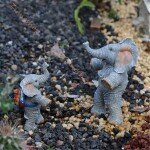 Miniature Elephant Figurines Son & Mother