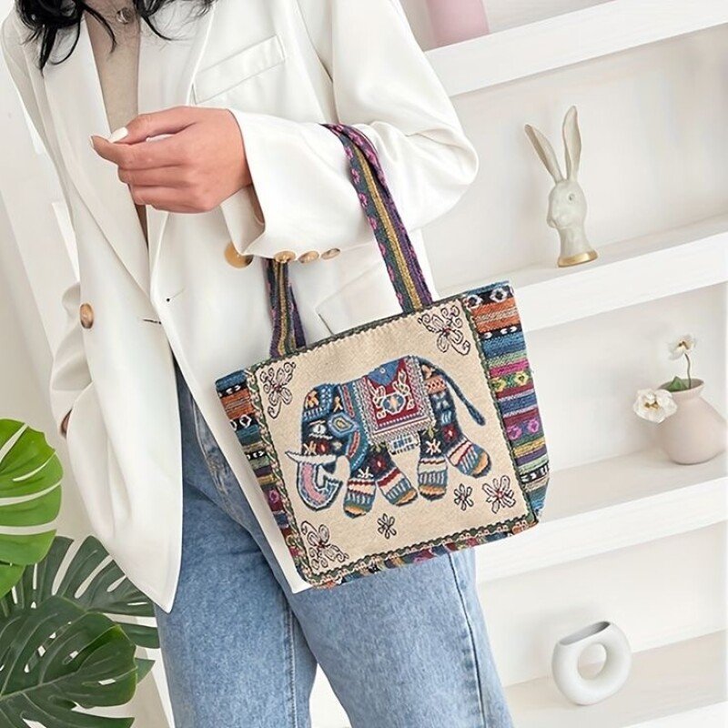 Embroidered Tote Bag