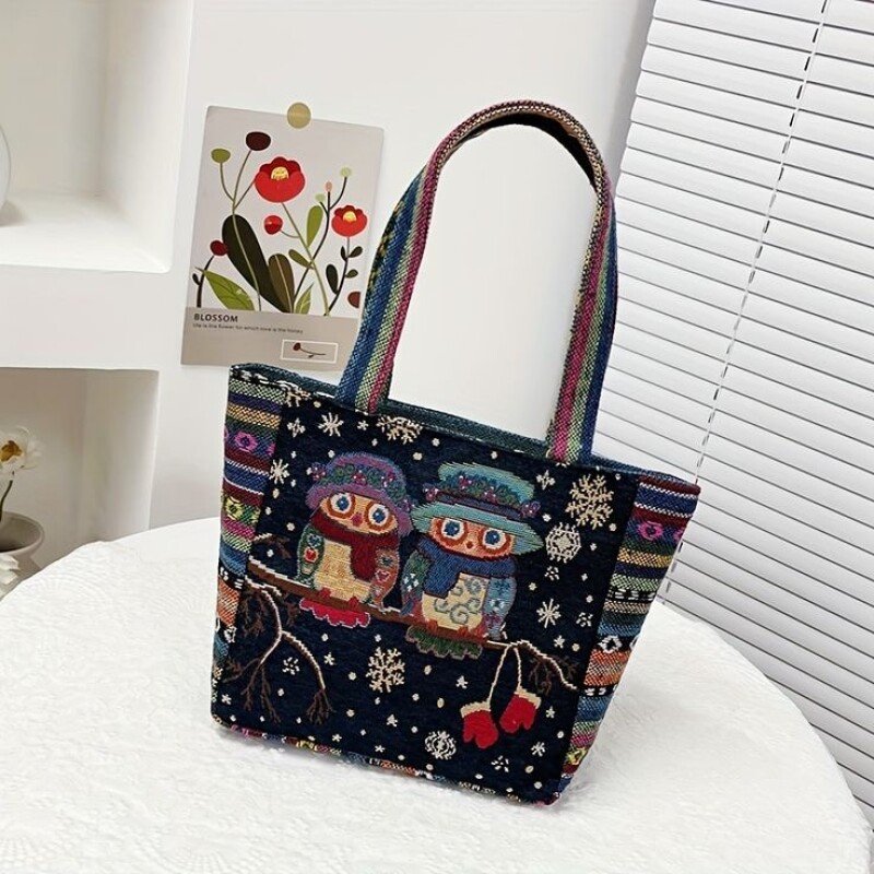 Embroidered Multi-purpose Tote Bag