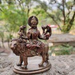 Bronze Devi Durga Sitting on Lion