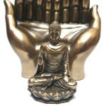 Double Palm Buddha Idol
