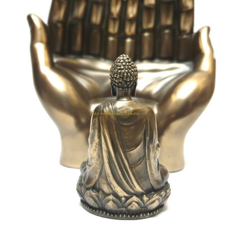 Double Palm Buddha Idol