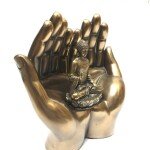 Double Palm Buddha Idol