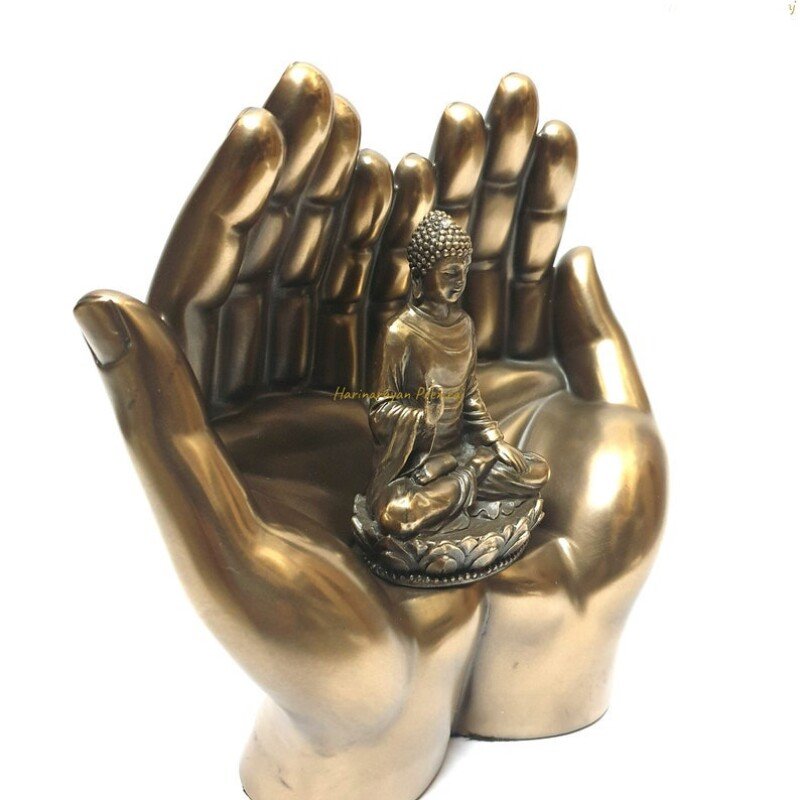 Double Palm Buddha Idol