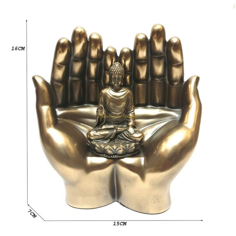 Double Palm Buddha Idol