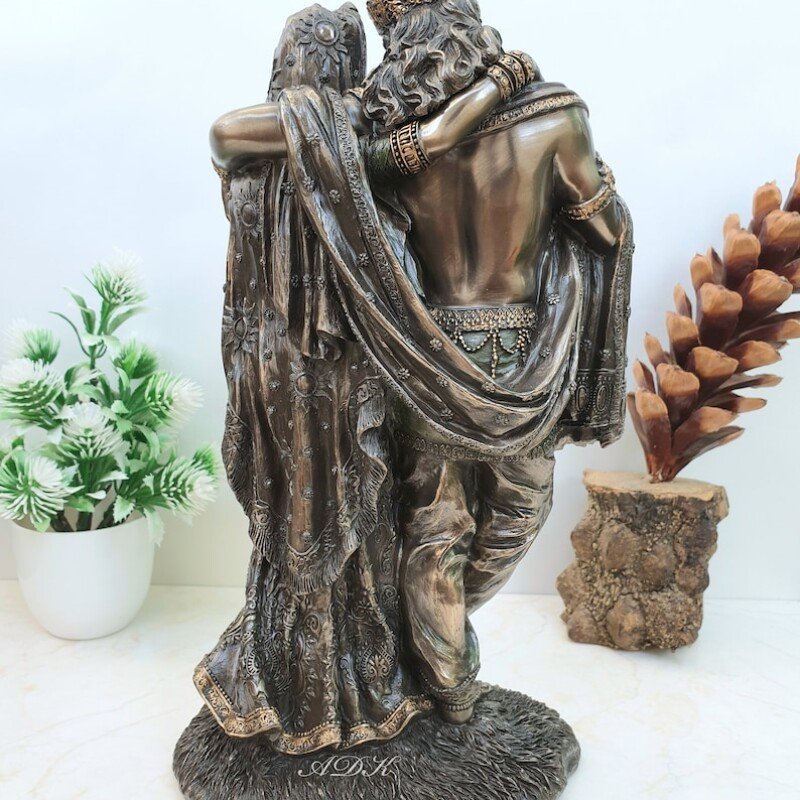 Radha Krishna Statue Together