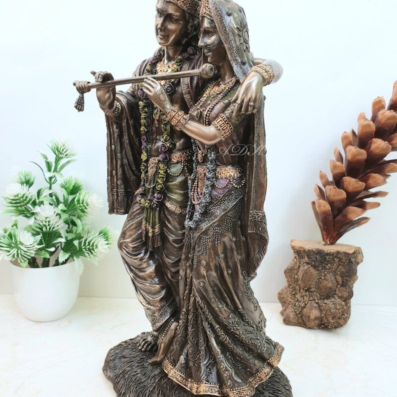 Radha Krishna Statue Together