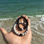 Howlite and Black Onyx Couple Bracelet