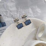 Minimalist Lavender Drop Earrings