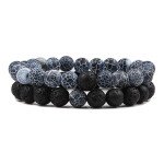 Couple Friendship Double Layer Lava Stone Bracelet