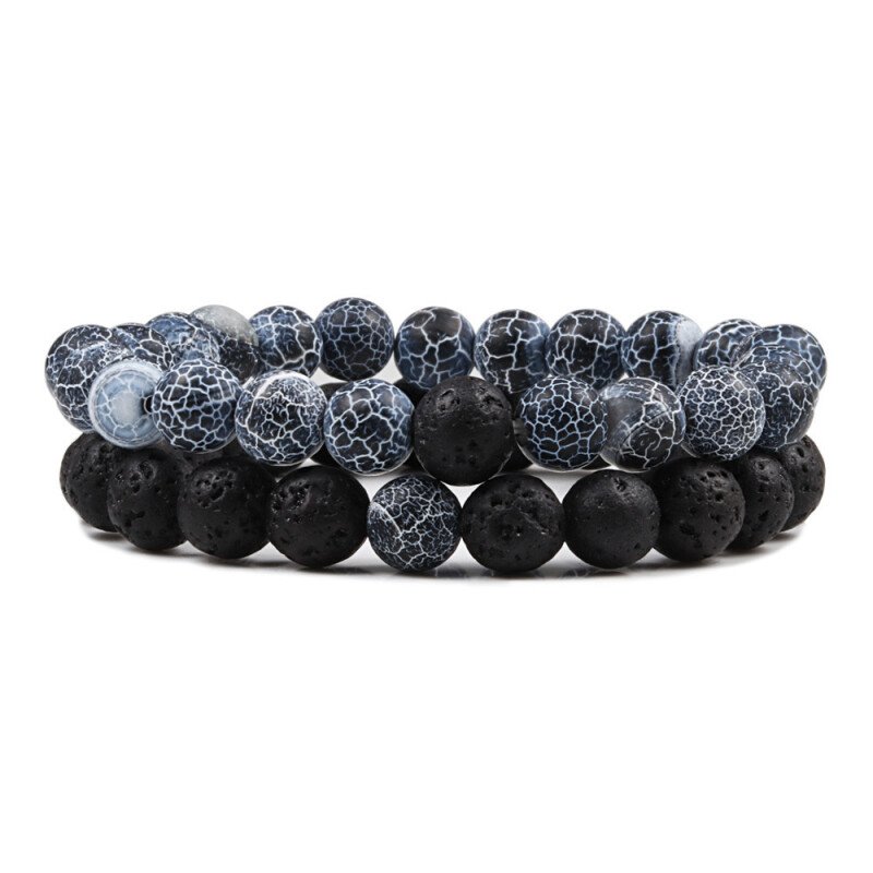 Couple Friendship Double Layer Lava Stone Bracelet
