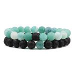 Couple Friendship Double Layer Lava Stone Bracelet