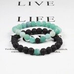 Couple Friendship Double Layer Lava Stone Bracelet