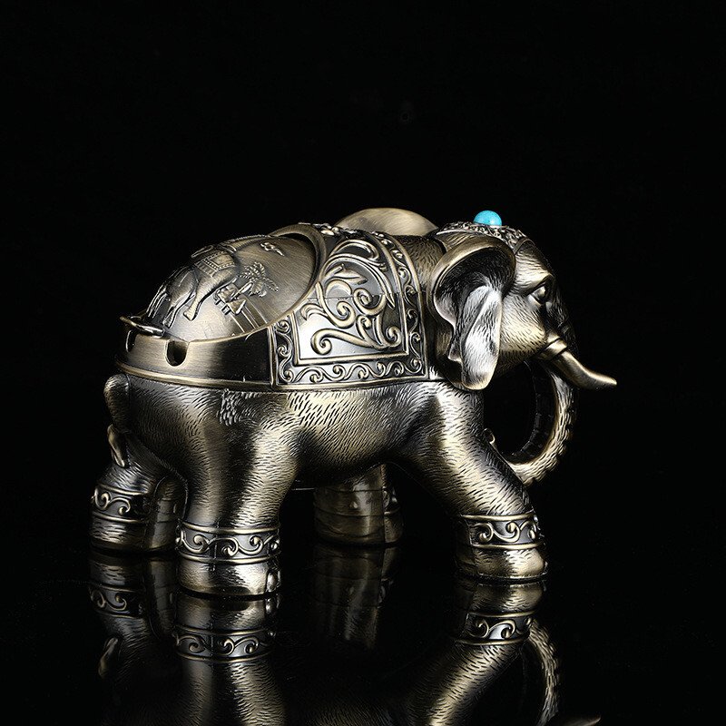 Elephant Ashtray Retro Decor Ash Bin