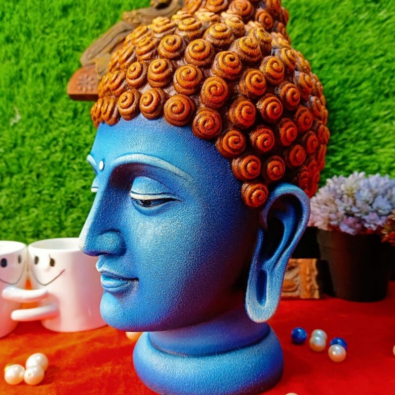 Blue Buddha Head