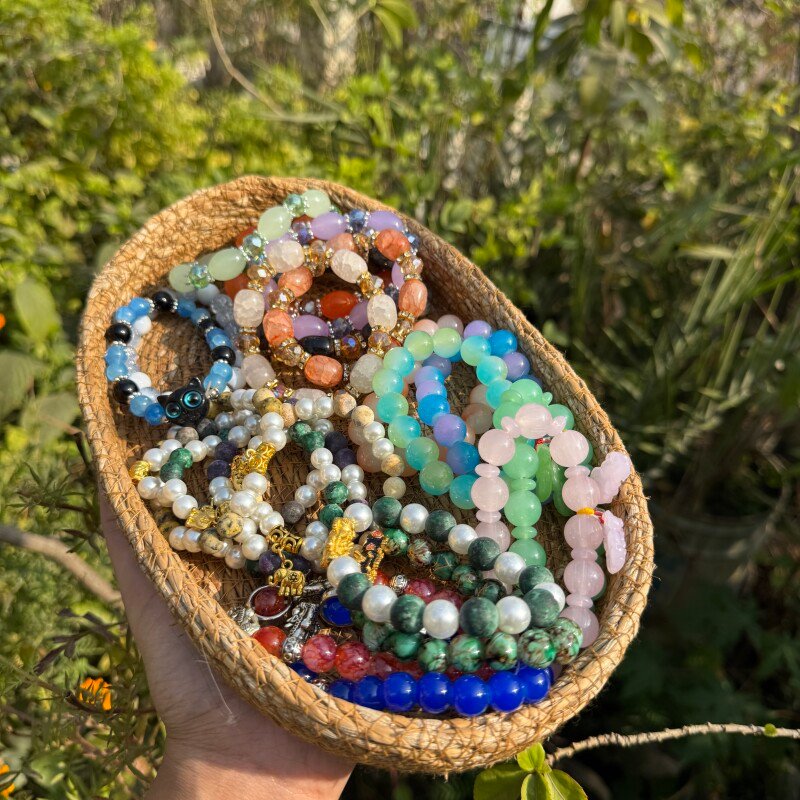 Natural Glaze Beads Bracelet