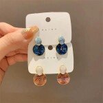 Round Drop Earrings