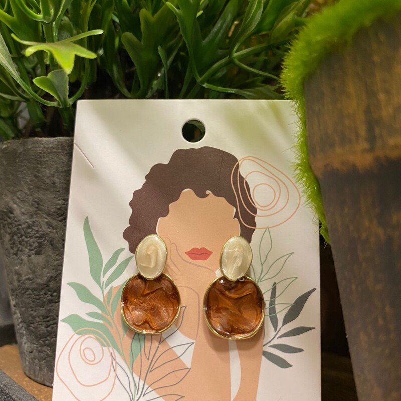 Round Drop Earrings