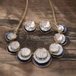 Multi-layered Round Geometric Necklace