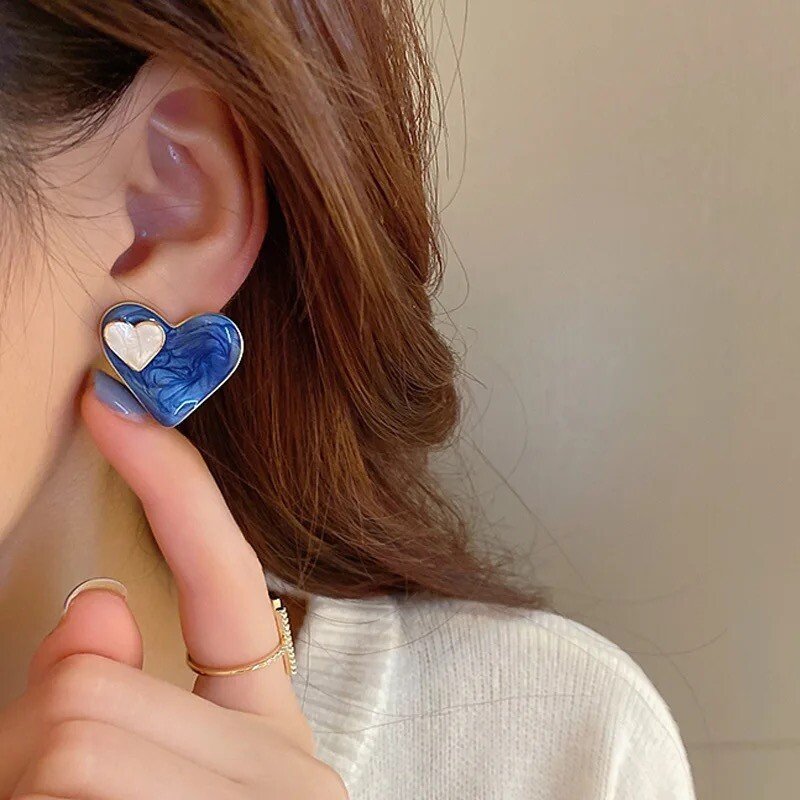 Double Heart Earstud
