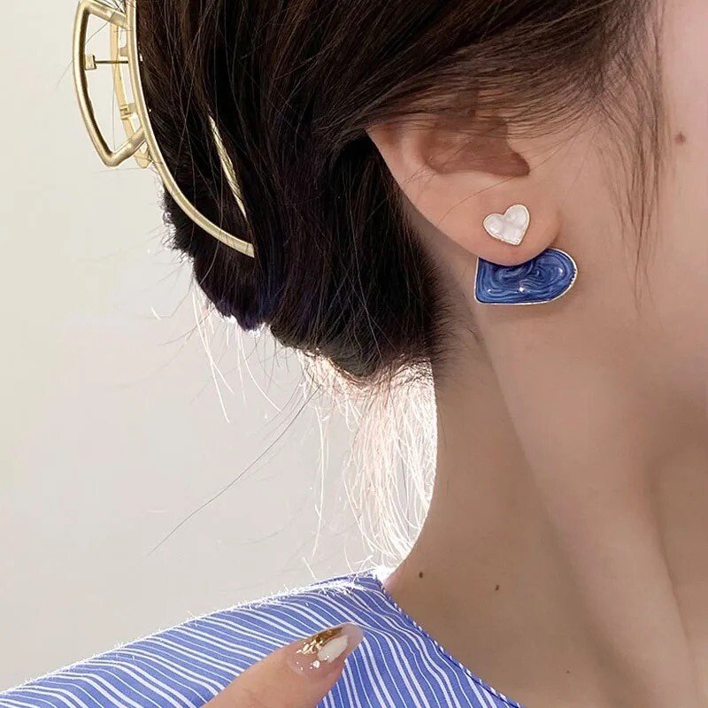 Double Heart Earstud