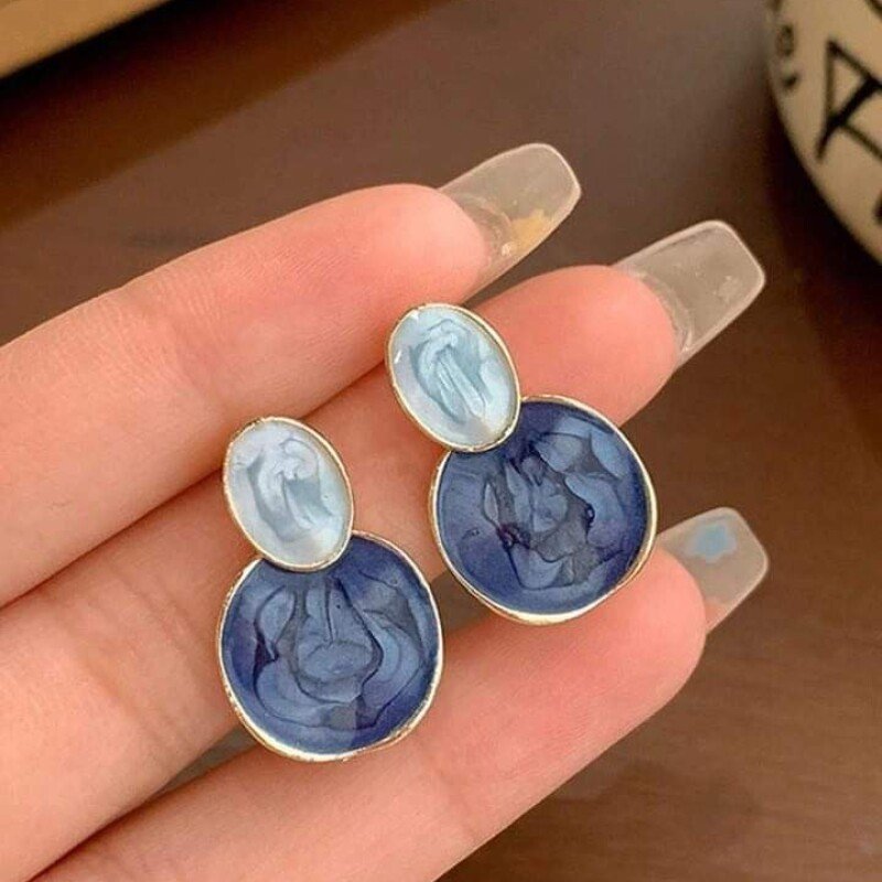 Round Drop Earrings