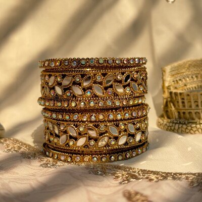 Indian Mirror Cutting Bangles