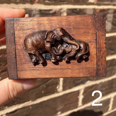 Elephant Wooden Trinket Box