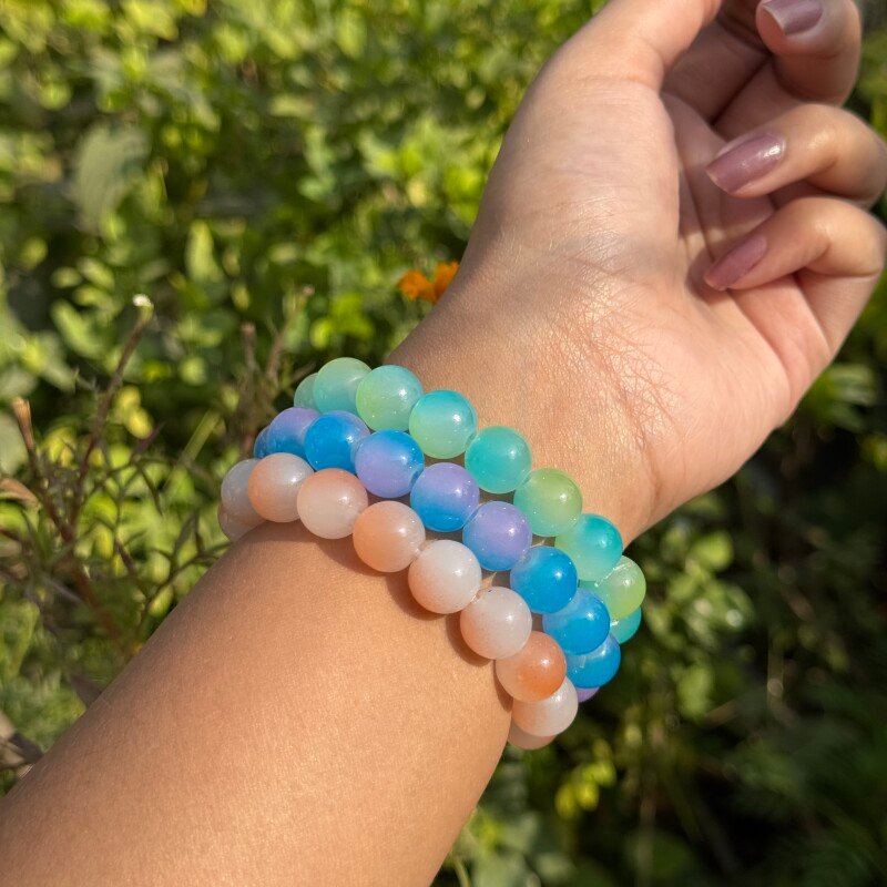 Natural Glaze Beads Bracelet