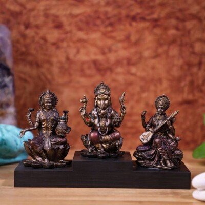 Lakshmi Ganesha Saraswati Trio